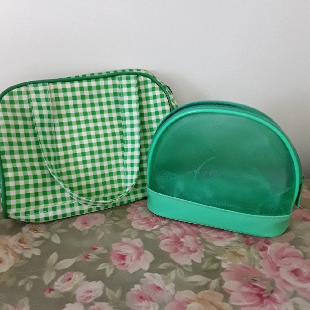 Vintage YVES ROCHER and ESTEE LAUDER Cosmetic Bags